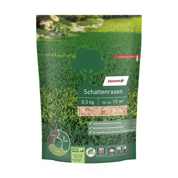 Bild 1 von toom Schattenrasen 0,3 kg für ca.15 m²