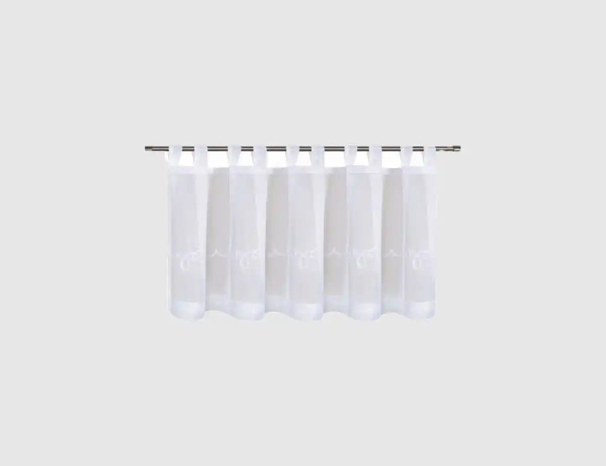 Bild 1 von Scheibengardine Bordüre weiß