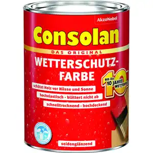 Consolan Wetterschutzfarbe schwarz 2,5 l