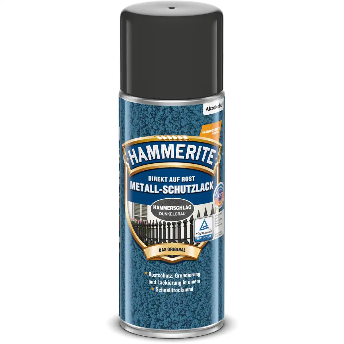 Bild 1 von Hammerite Metallschutzlack-Spray Hammerschlag-Effekt dunkelgrau 400 ml