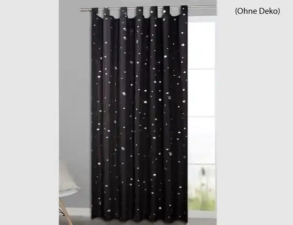 Bild 1 von Schlaufenschal Sterne schwarz silber