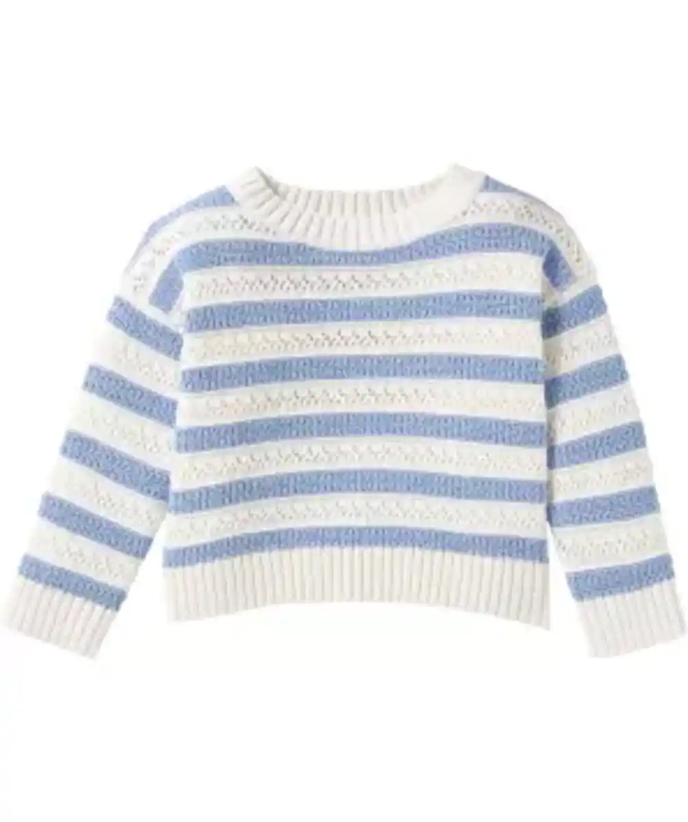 Bild 1 von Gestreifter Strickpullover, offwhite