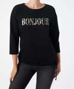 Shirt mit Struktur, schwarz