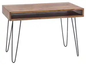 Schreibtisch 'Bagli', aus Sheesham, Sheeshamfarben