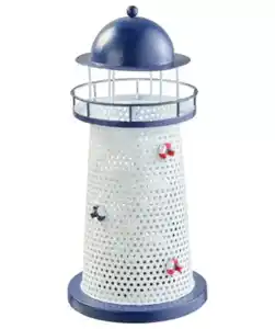 Maritime Solarleuchte, weiß/blau