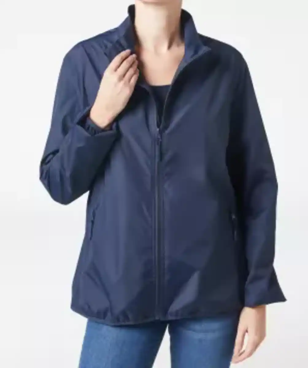 Bild 1 von Regenjacke mit Stehkragen, dunkelblau