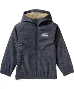 Gemusterte Softshelljacke, dunkelgrau