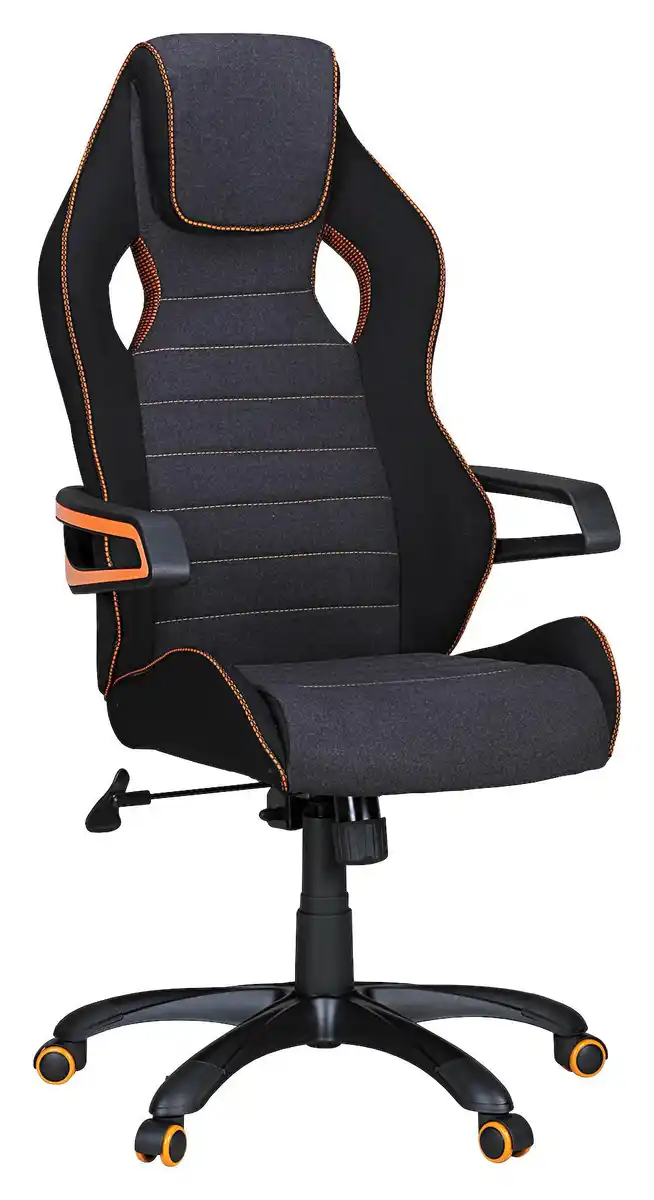 Bild 1 von Gamingstuhl Valentino ca. 70x120x70cm Schwarz/Orange, Schwarz