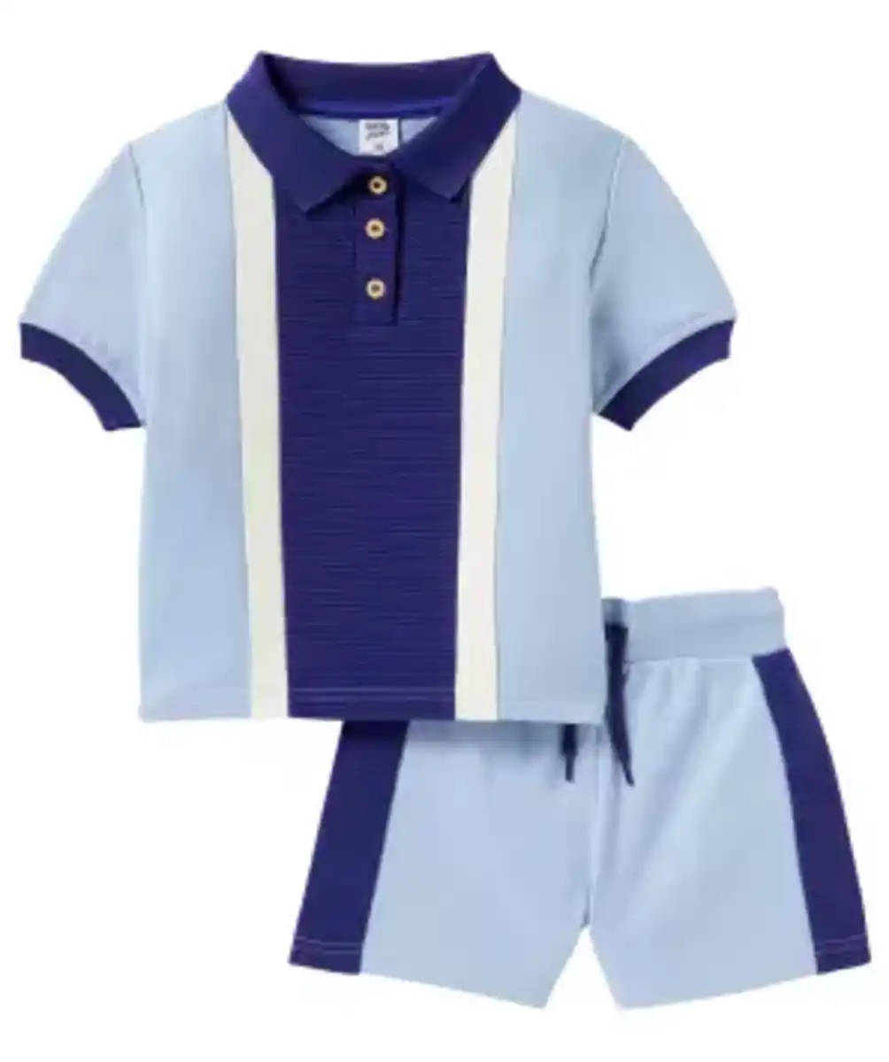 Bild 1 von Poloshirt + Shorts, hellblau