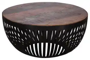 COUCHTISCH ca. 70x70 cm,aus Recyclingholz, Braun