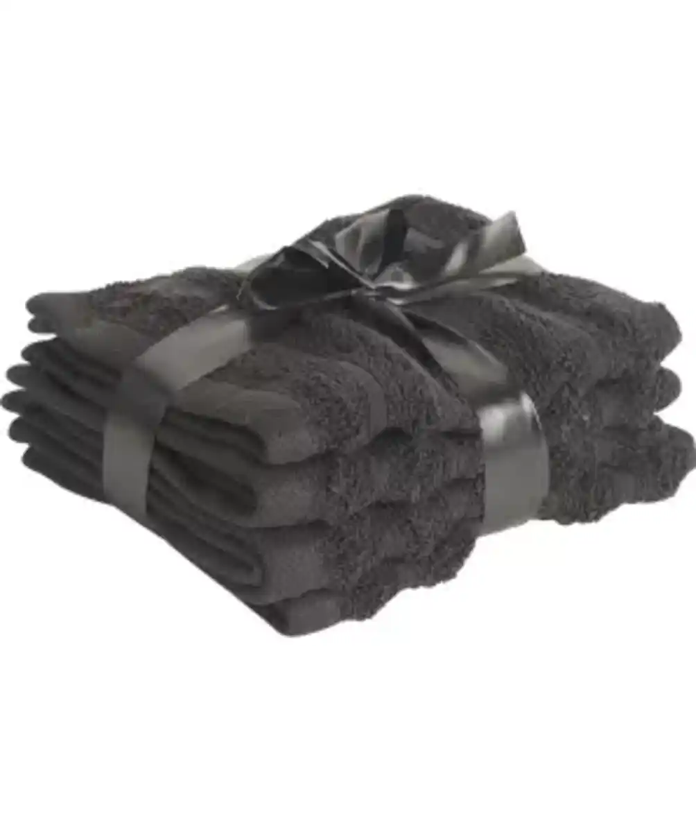 Bild 1 von Gästehandtücher mit Streifenstruktur, schwarz