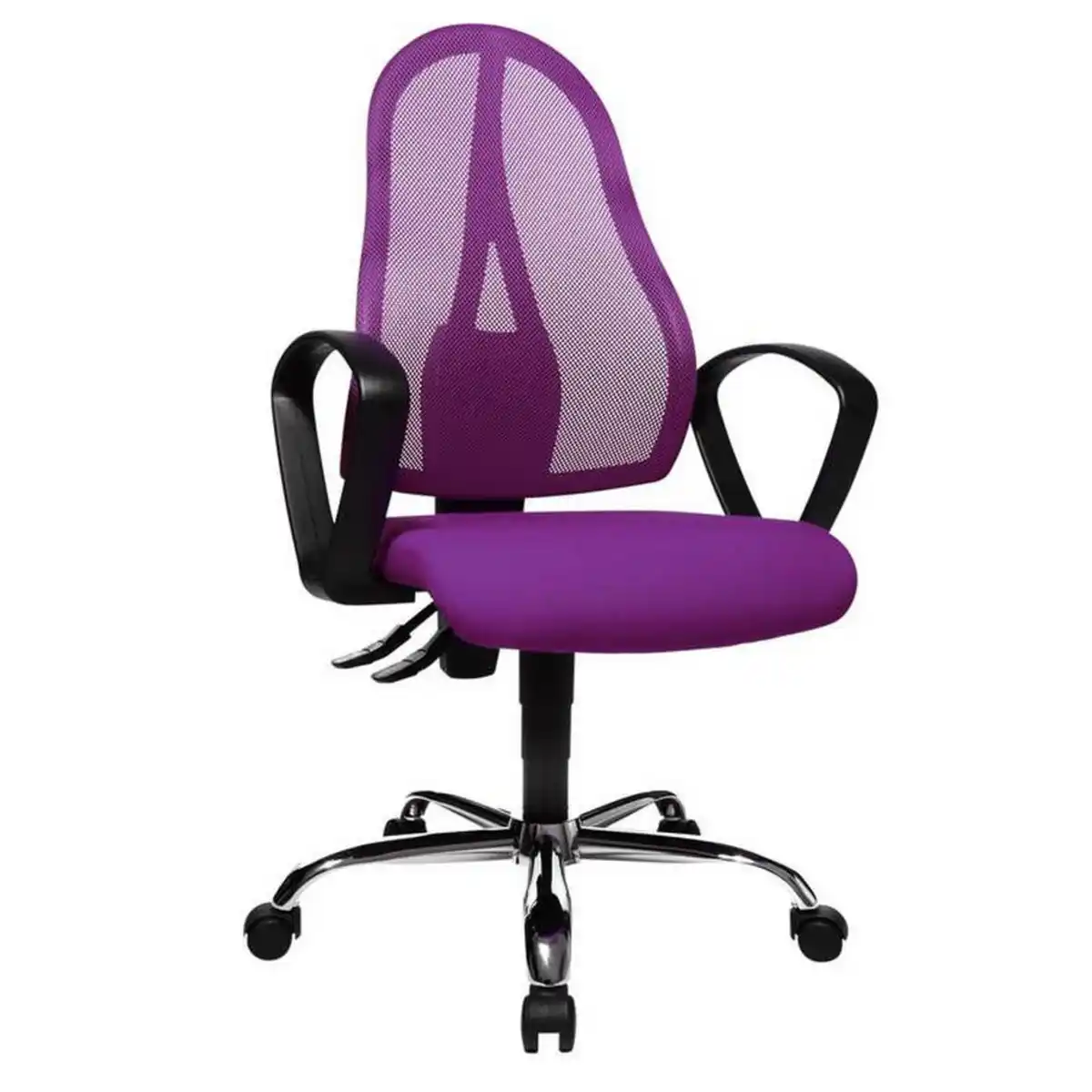 Bild 1 von Topstar Drehstuhl, Lila, Schwarz, Textil, Kunststoff, Drehkreuz, 48x103-111x48 cm, Oeko-Tex® Standard 100, Made in Germany, Stoffauswahl, Sitzfläche 360° drehbar, Arbeitszimmer, Bürostühle, Dreh