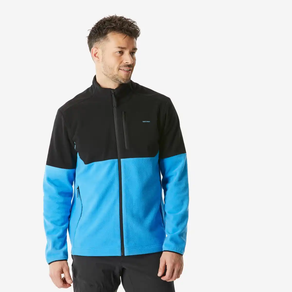 Bild 1 von QUECHUA Fleecejacke Herren Wandern - MH 500 blau