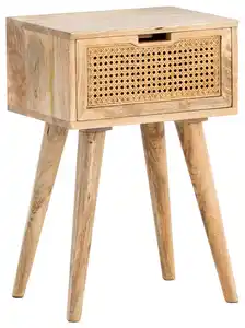 Nachttisch WL6.807 ca.40x60x30cm Mangoholz massiv, Naturfarben