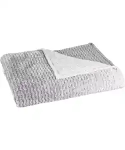 Flanelldecke mit Zickzackmuster, grau
