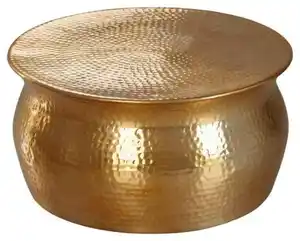 Couchtisch Karam Ø ca. 60 cm Alu Gold, Goldfarben