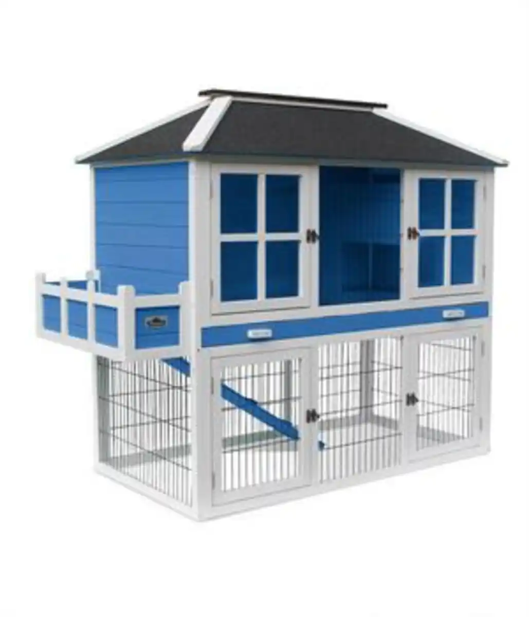 Bild 1 von Dehner Lieblinge Nagerheim Palazzo, blau, ca. B145/H121/T72 cm