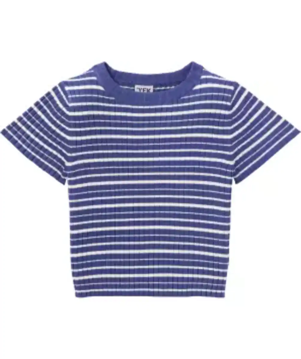 Bild 1 von Geripptes T-Shirt, blau gestreift