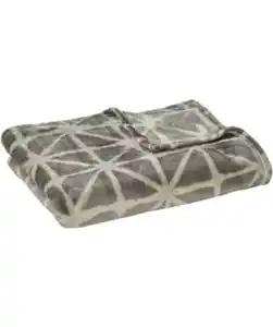 Gemusterte Flanelldecke, grau