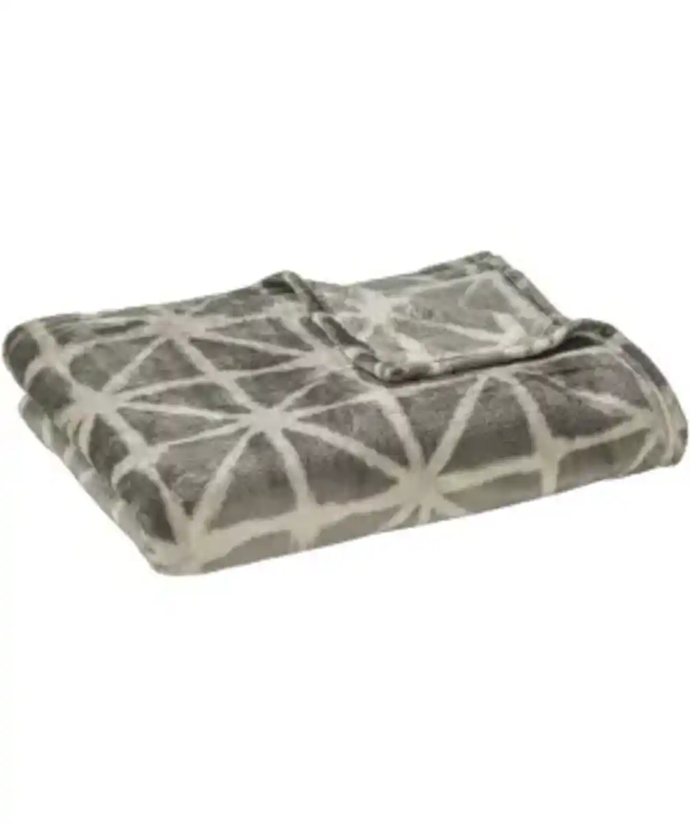 Bild 1 von Gemusterte Flanelldecke, grau