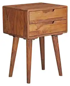 Nachtkästchen WL5.578 ca. 47x66x36cm Sheesham massiv, Sheeshamfarben