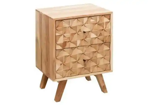 Bild 1 von Nachttisch Rewa ca. 44x61x35 cm Akazie massiv, Akaziefarben
