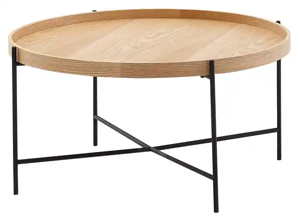 Bild 1 von Couchtisch rund Holzdekor Braun/Schwarz, Braun