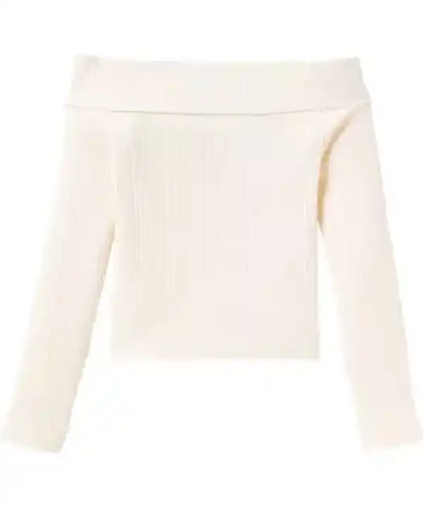 Bild 1 von Langarmshirt mit Carmen-Ausschnitt, creme