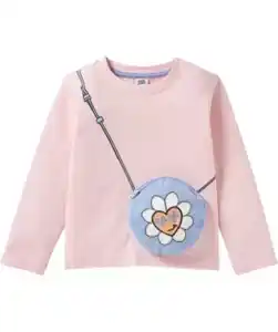 Langarmshirt mit Tasche, rosa