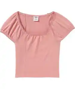 T-Shirt mit Spitzendetails, rosa