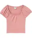 Bild 1 von T-Shirt mit Spitzendetails, rosa