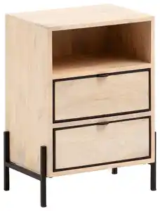 Nachttisch WL6.787 ca.43x60x50cm Mangoholz massiv, Hellbraun