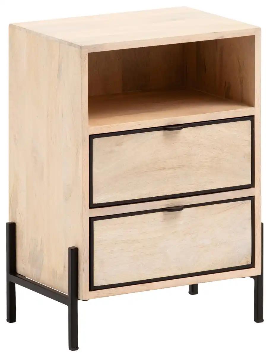 Bild 1 von Nachttisch WL6.787 ca.43x60x50cm Mangoholz massiv, Hellbraun