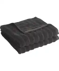 Handtücher mit Streifenstruktur, schwarz