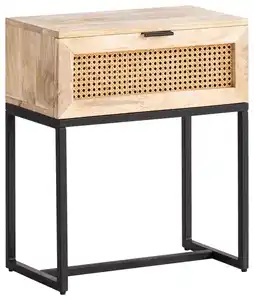 Nachttisch WL6.809 ca.50x60x30cm Mangoholz massiv, Naturfarben