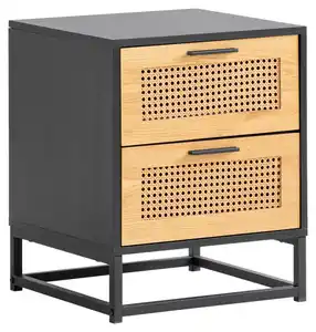 Nachttisch WL6.829 ca. 45x56x45 cm Schwarz, Schwarz