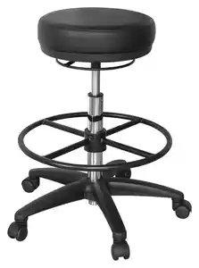 Bürohocker Roland ca. 60x67x60 cm Schwarz, Schwarz