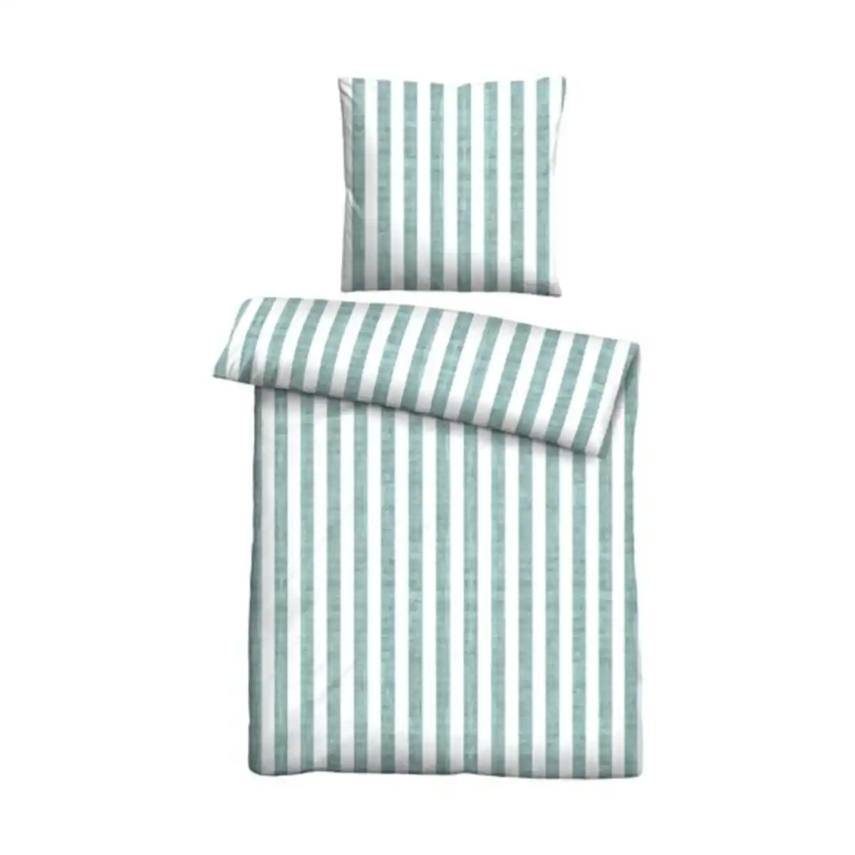 Bild 1 von Seersucker Bettwäsche, Streifen mint, 155x220cm