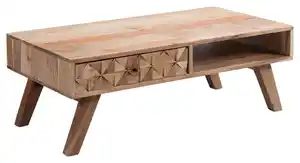 Couchtisch 'Rewa' ca. 95x50 cm, aus Akazie, Akaziefarben
