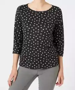 Gepunktetes Shirt, schwarz gepunktet