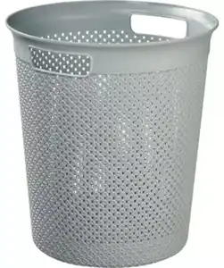Papierkorb mit Punkten, grau