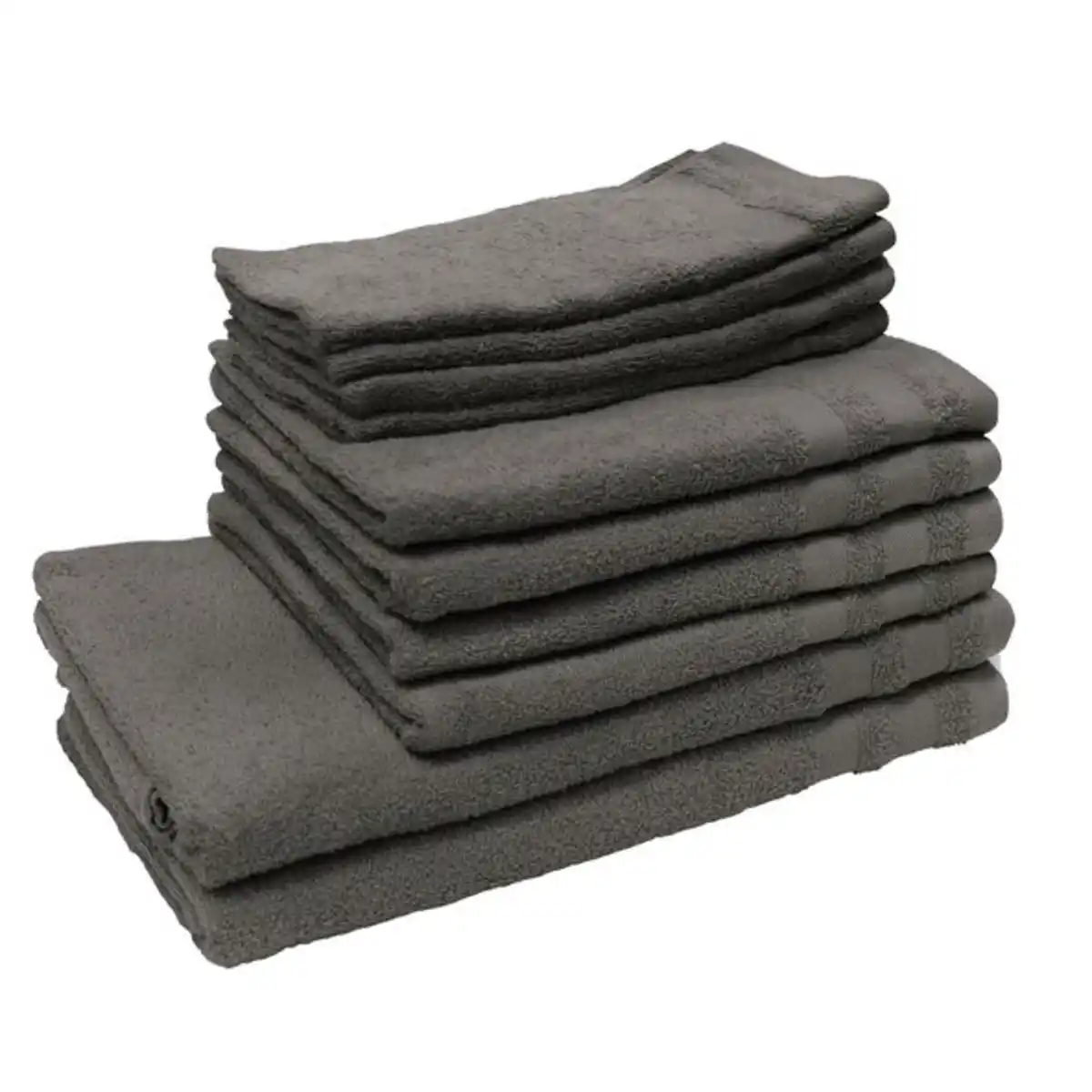 Bild 1 von 10er Set Handtuch Basic anthrazit