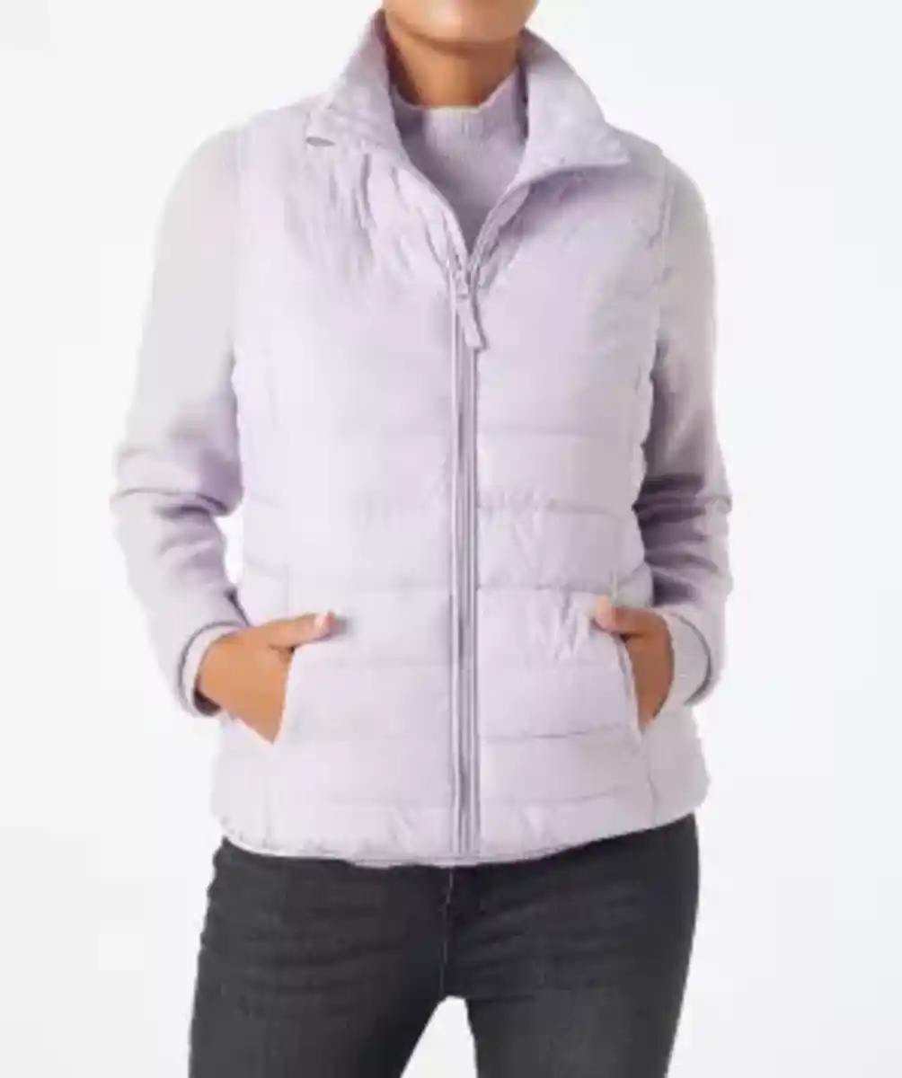 Bild 1 von Steppweste mit Seitentaschen, flieder