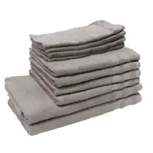 10er Set Handtuch Basic hellgrau