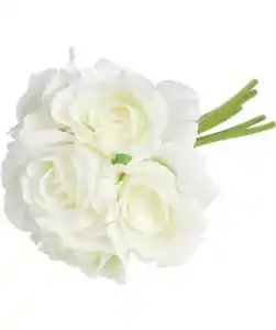 Kunstblumenstrauß Rosen, weiß