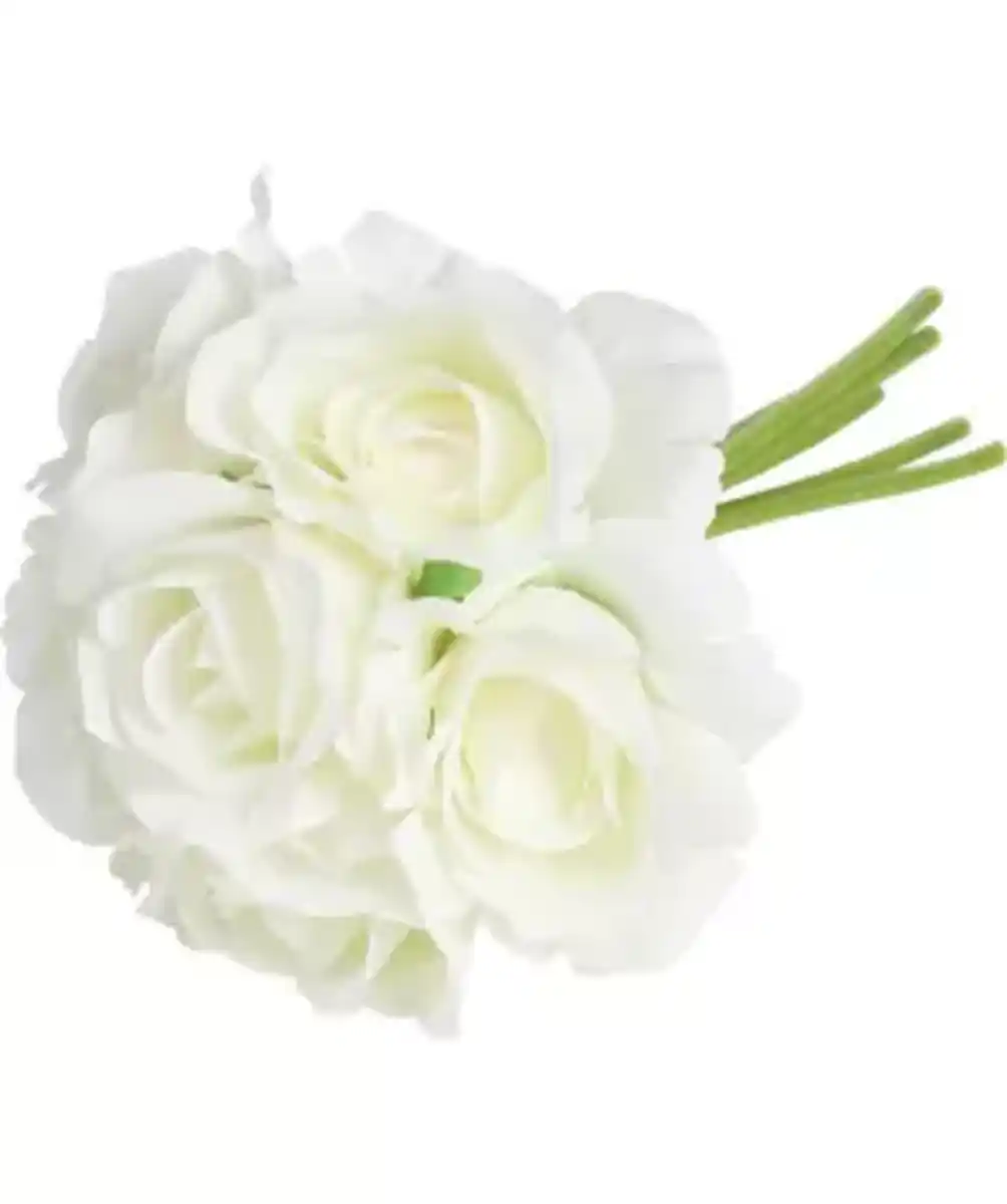 Bild 1 von Kunstblumenstrauß Rosen, weiß