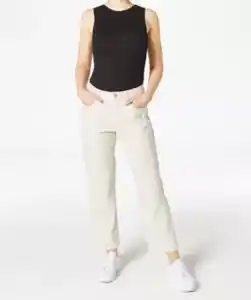 Jeans High-waist, naturfarben