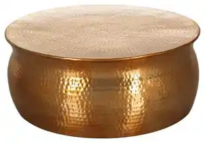 Couchtisch Karam Ø ca. 75 cm Alu Gold, Goldfarben