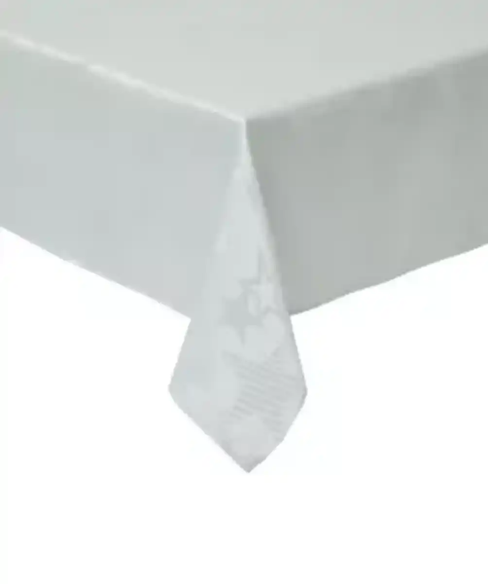 Bild 1 von Tischdecke mit Glitzerfäden, weiß gemustert