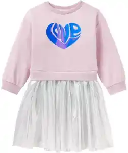 Kleid mit Plisseerock, helllila